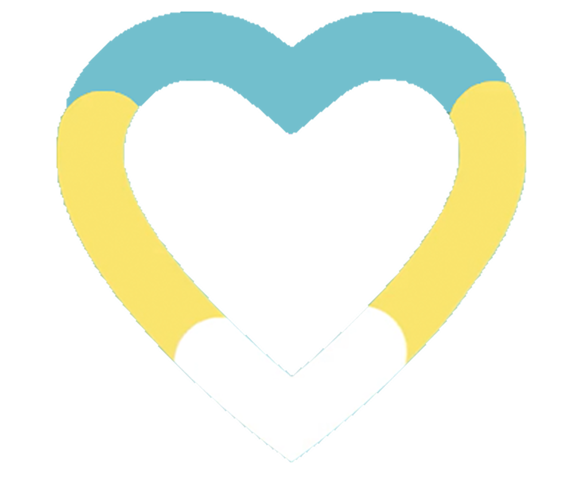 Acadia Connect heart symbol with a press play button